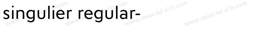 singulier regular字体转换